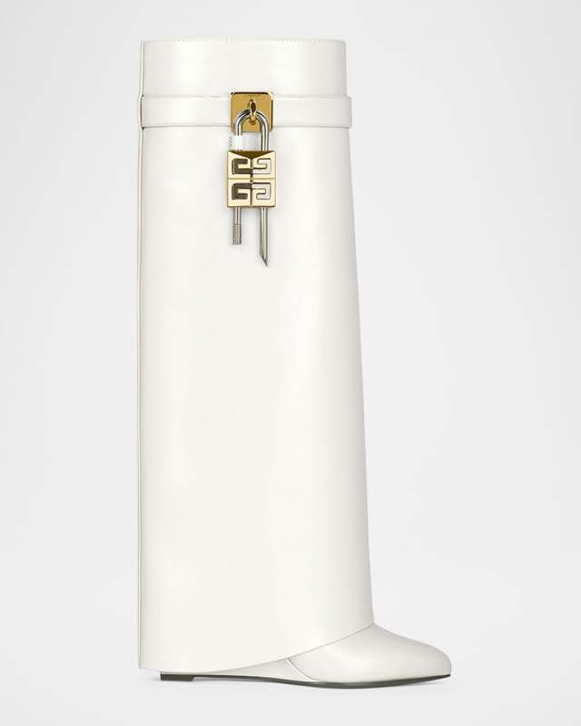 Shark Lock Leather Boots